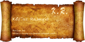 Kósz Rajmund névjegykártya